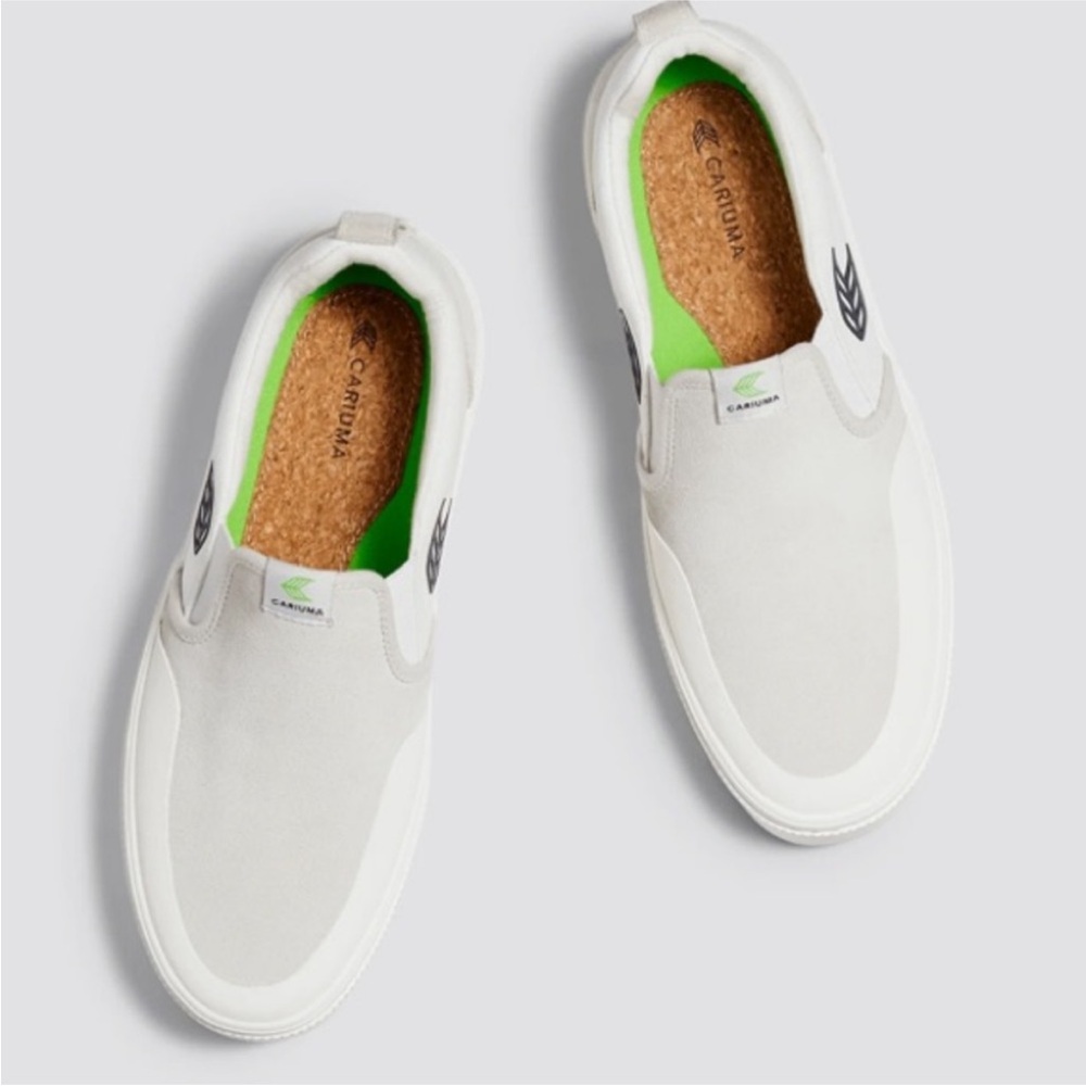 Cariuma slip on PRO skate off white canvas suede sneaker New Men’s 8 Women’s 9.5 - Picture 2 of 10